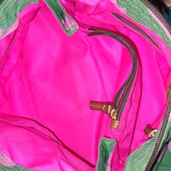 Dooney & Bourke-Green and Pink Vintage Purse Pre-loved. - Picture 13 of 16